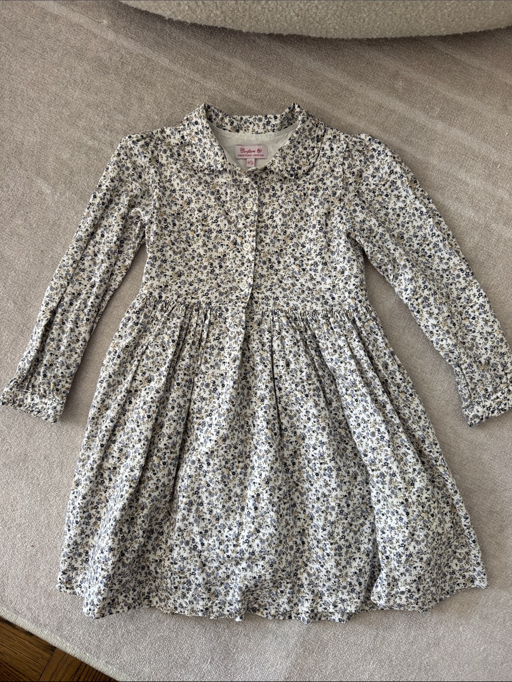 Trotters London Confiture Floral Shirt Dress 6/7Y